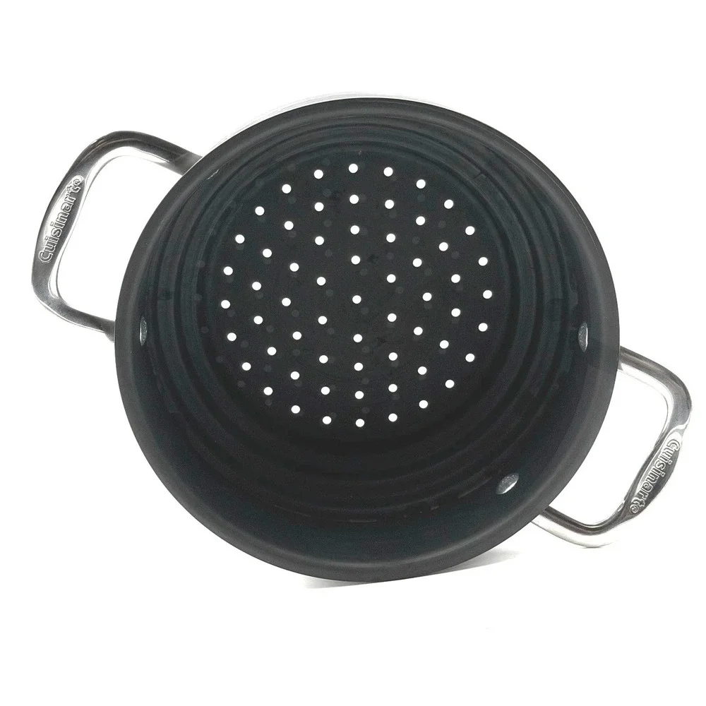 Cuisinart 6116-20S Hard Anodized Nonstick Universal Steamer Insert Black 8 inch